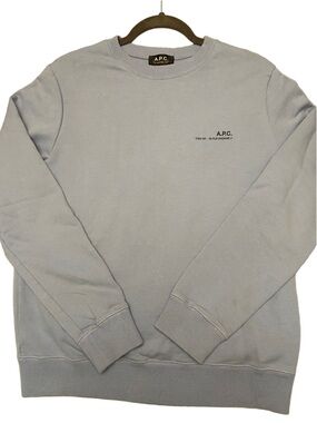 A.P.C. Item 001 Rue Madame Pale Blue Crewneck Sweatshirt